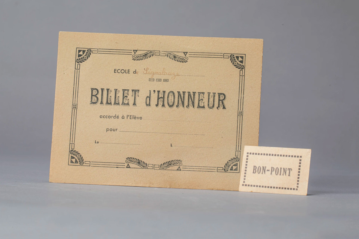 Billet d'honneur et bon point - XIXème siècle